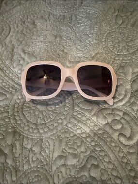 Lucky Brand Pale Pink Oversized Square Sunglasses